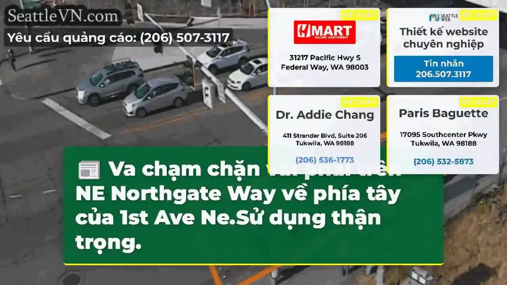 Va chạm chặn vai phải trên NE Northgate Way về