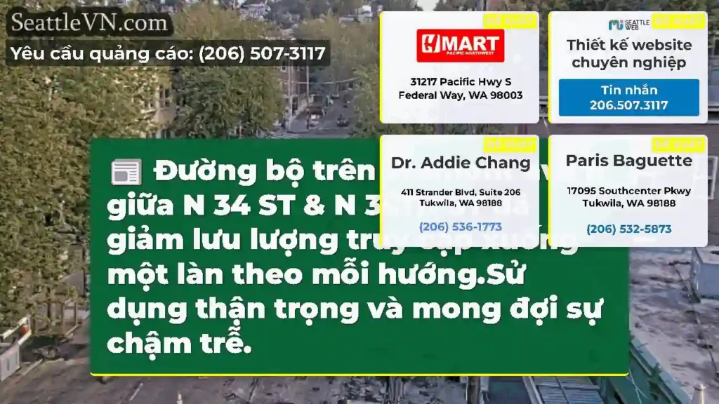 Đường bộ trên Fremont ave n giữa N 34 ST & N 35TH