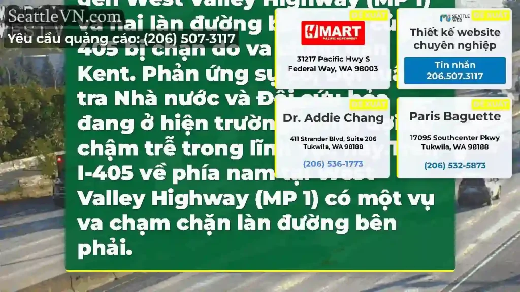 Cập nhật: SB I-405 Off-Ramp đến West Valley