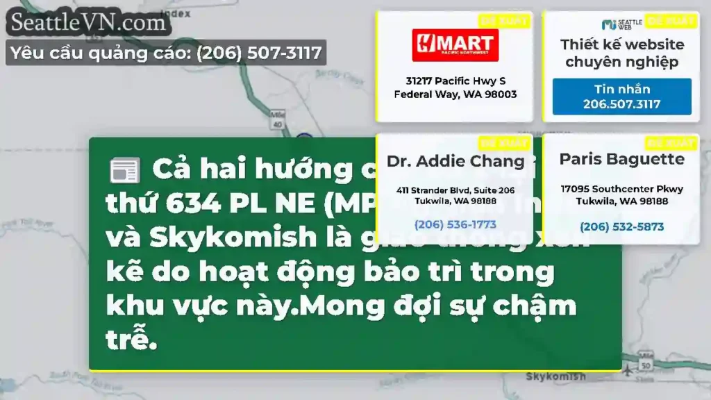 Cả hai hướng của US 2 tại lần thứ 634 PL NE (MP