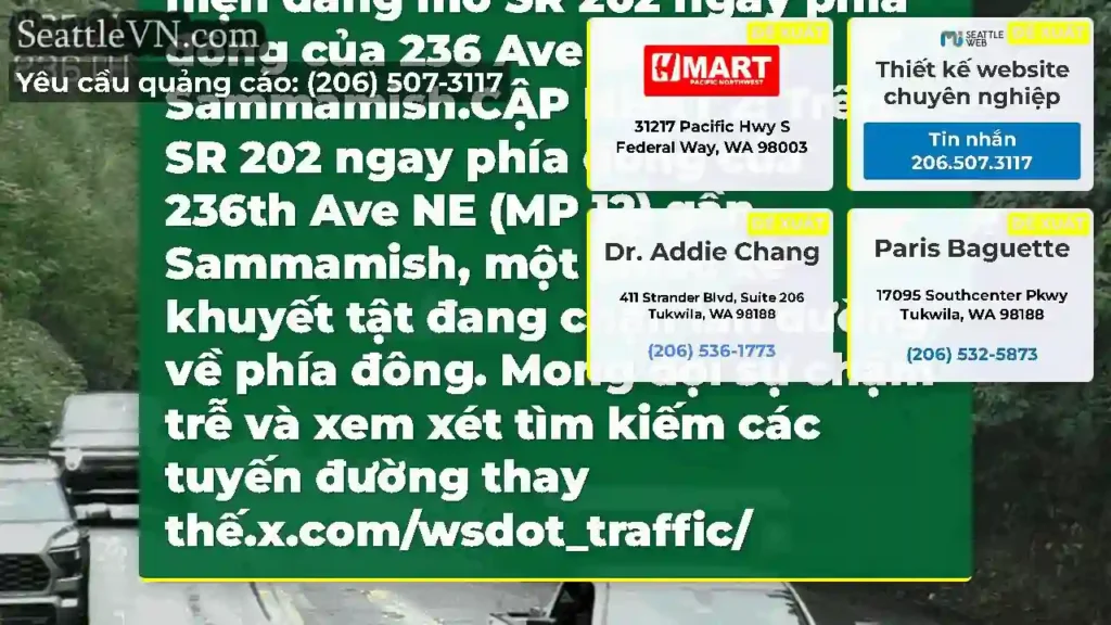 Rõ ràng: Tất cả các làn đường hiện đang mở SR 202