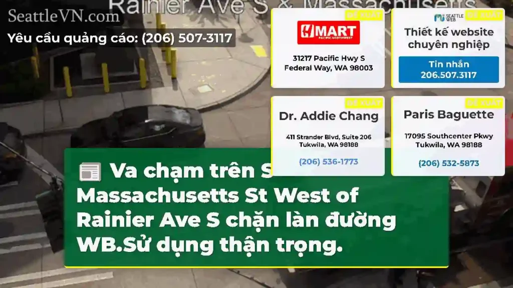 Va chạm trên S Massachusetts St West of Rainier