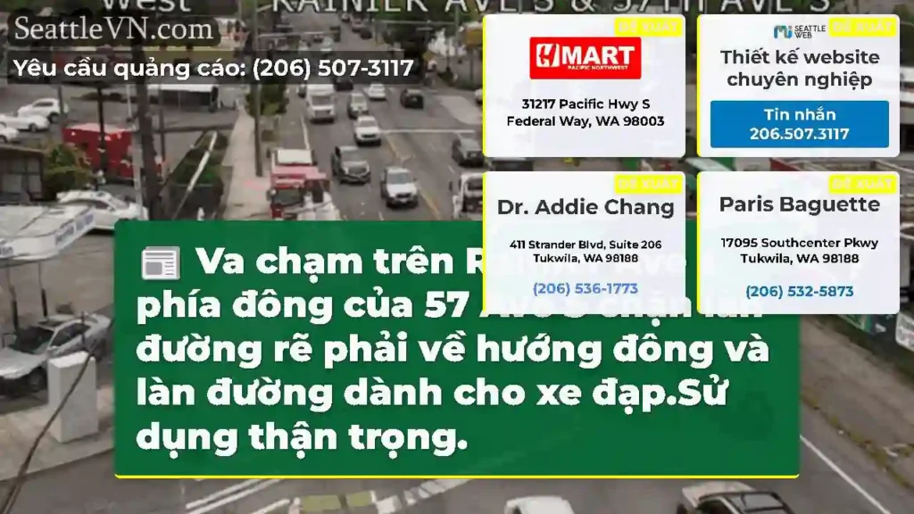 Va chạm trên Rainier Ave s phía đông của 57 Ave S
