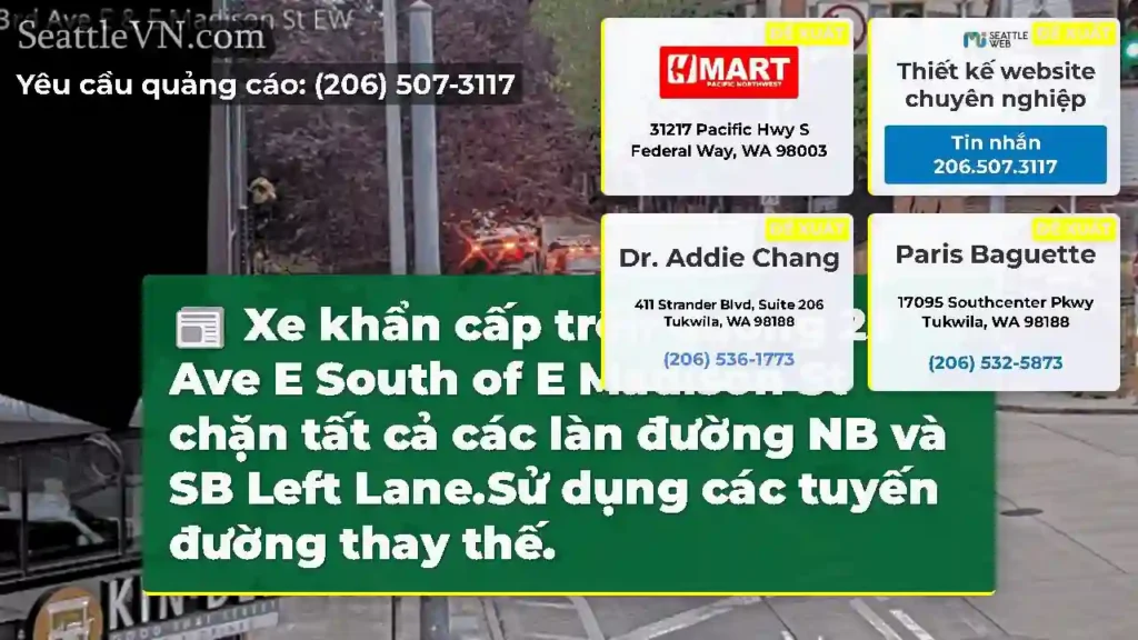Xe khẩn cấp trên đường 23 Ave E South of E