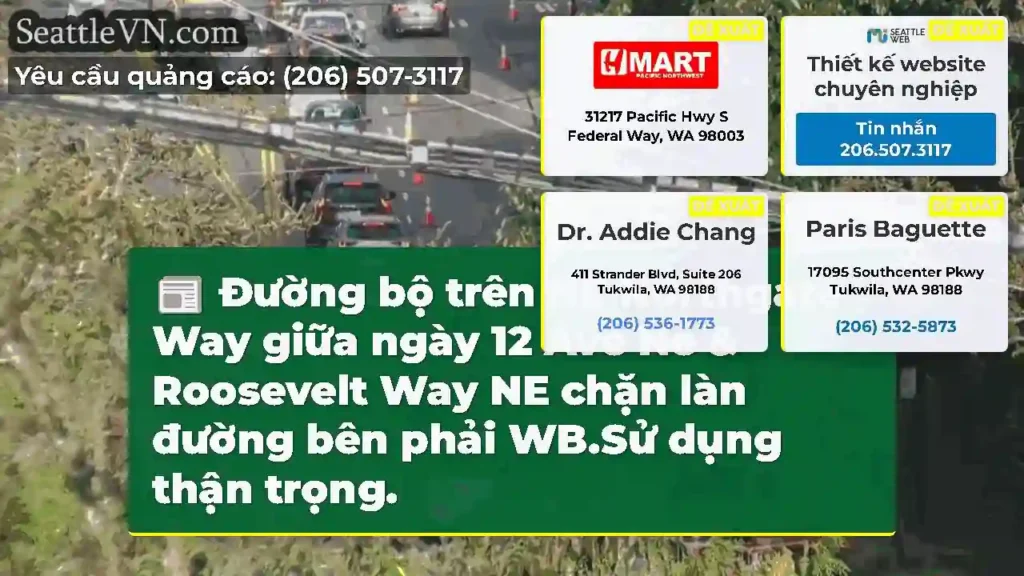 Đường bộ trên NE Northgate Way giữa ngày 12 Ave