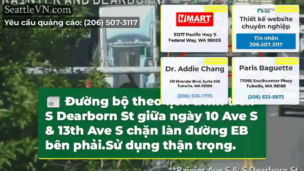 Đường bộ theo lịch trình trên S Dearborn St giữa