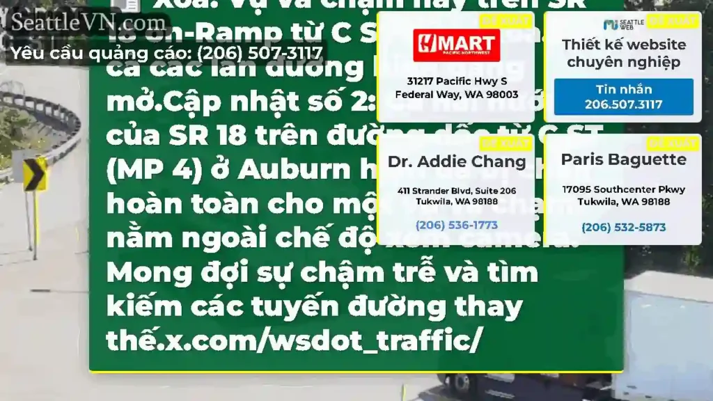 Xóa: Vụ va chạm này trên SR 18 on-Ramp từ C ST đã