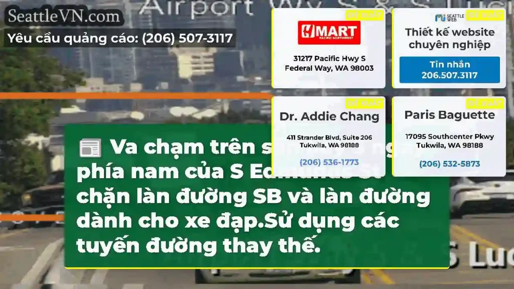 Va chạm trên sân bay S ngay phía nam của S
