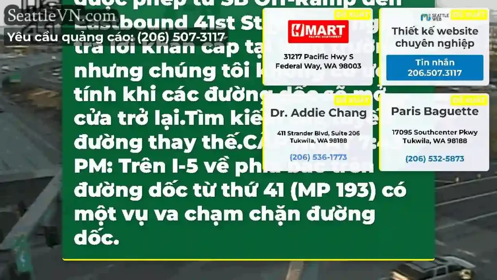 CẬP NHẬT 8:03 tối: NB I-5 trên và ngoài đường đến