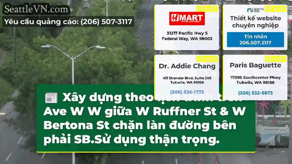 Xây dựng theo lịch trình trên Ave W W giữa W