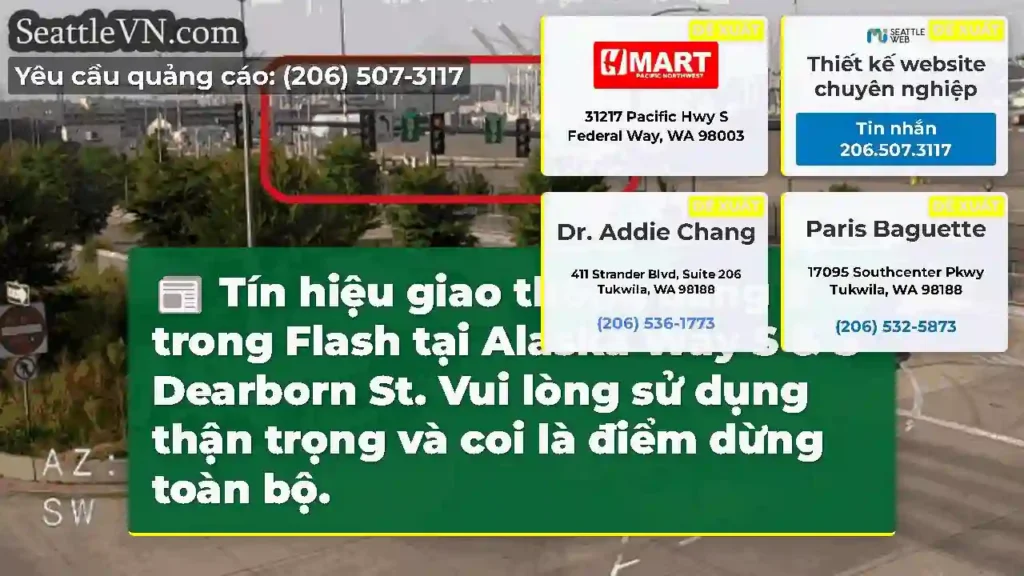Tín hiệu giao thông đang ở trong Flash tại Alaska