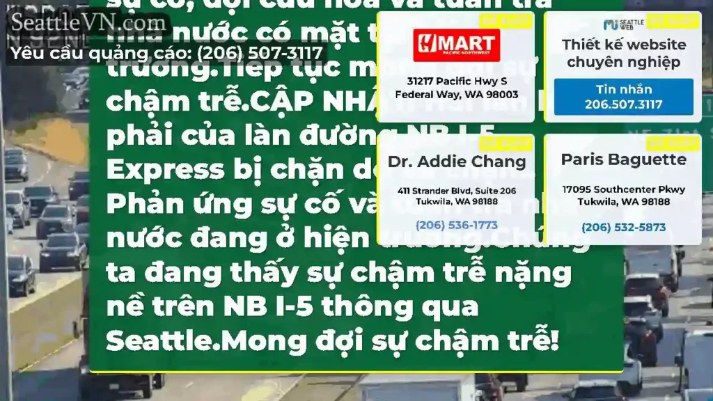 CẬP NHẬT 2: Hai làn bên phải của làn đường NB I-5