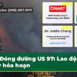 Đóng đường US 97 Lao động gây hỏa hoạn