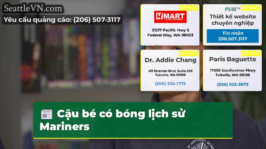 Cậu bé có bóng lịch sử Mariners