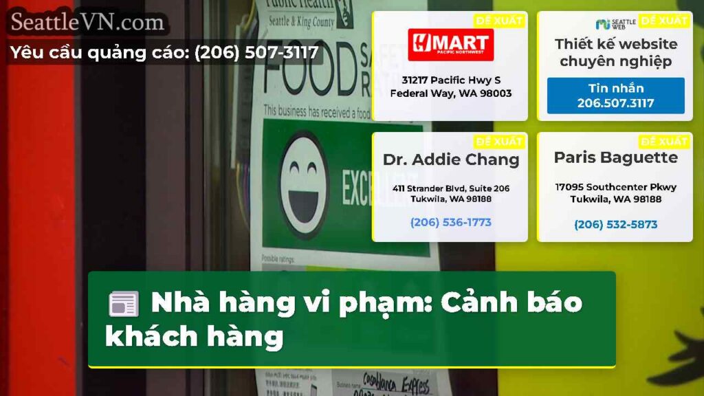 Nhà hàng vi phạm: Cảnh báo khách hàng