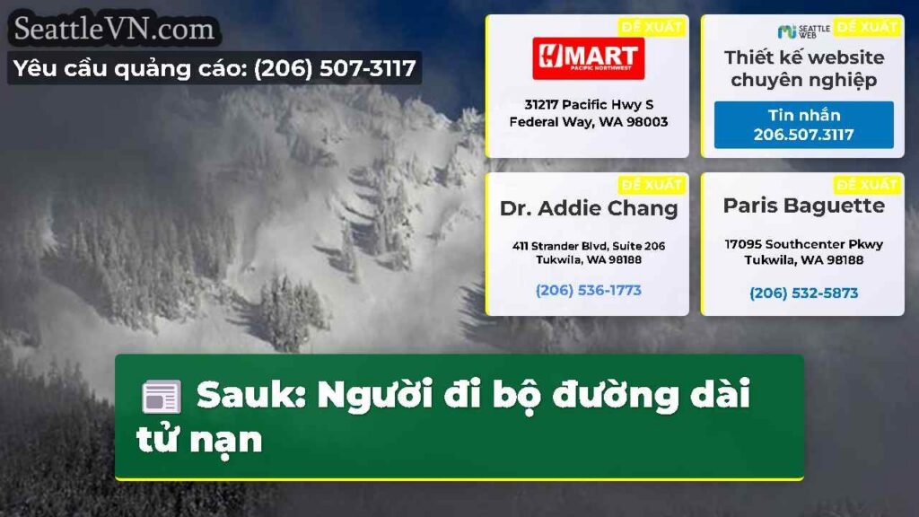 Sauk: Người đi bộ đường dài tử nạn