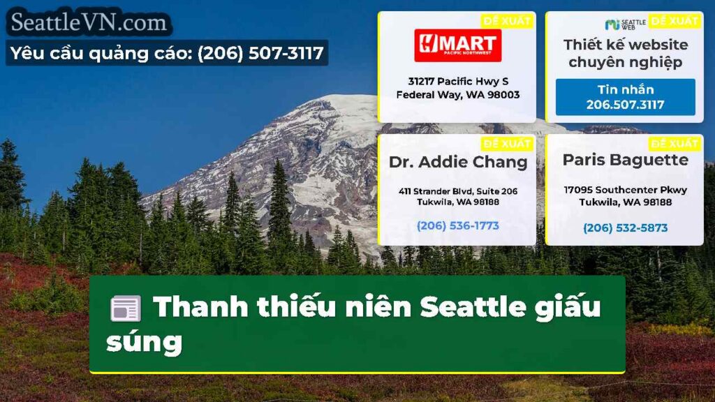 Thanh thiếu niên Seattle giấu súng