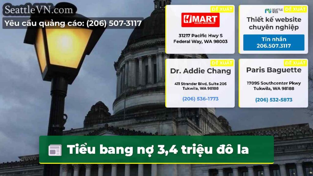 Tiểu bang nợ 3,4 triệu đô la