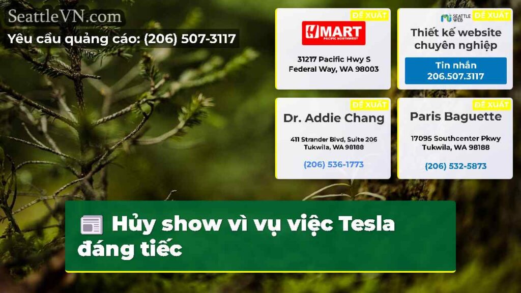 Hủy show vì vụ việc Tesla đáng tiếc