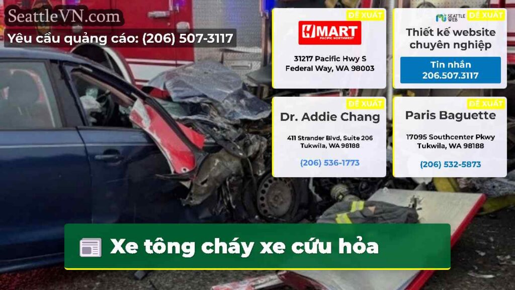 Xe tông cháy xe cứu hỏa