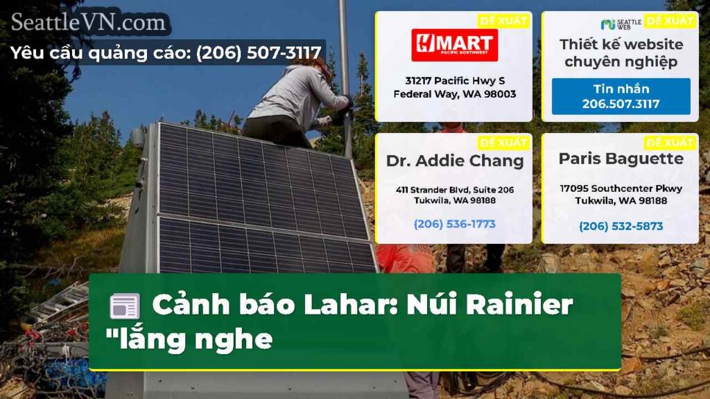 Cảnh báo Lahar: Núi Rainier "lắng nghe