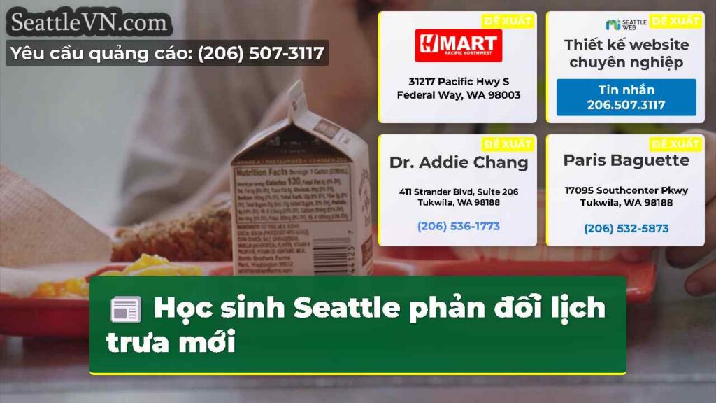 Học sinh Seattle phản đối lịch trưa mới