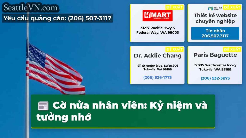 Cờ nửa nhân viên: Kỷ niệm và tưởng nhớ