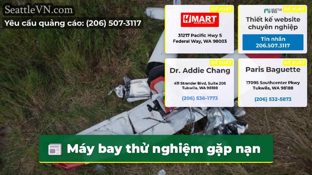 Máy bay thử nghiệm gặp nạn
