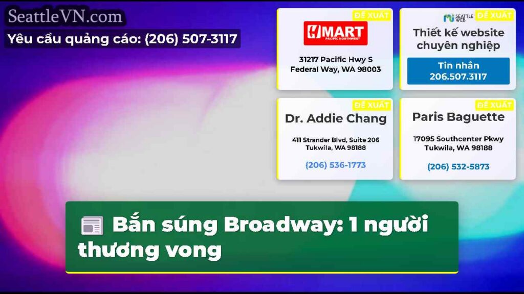 Bắn súng Broadway: 1 người thương vong