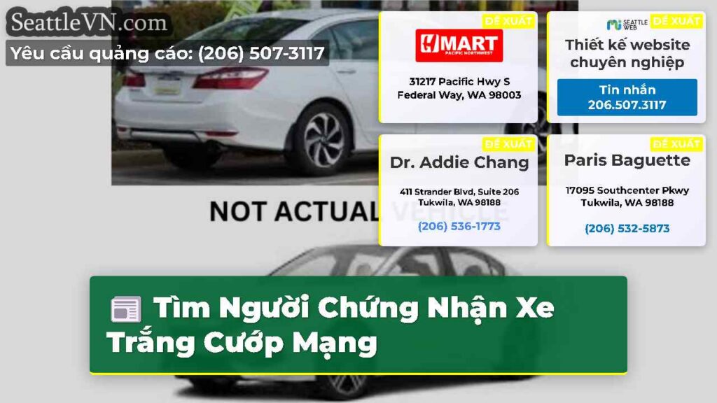 Tìm Người Chứng Nhận Xe Trắng Cướp Mạng