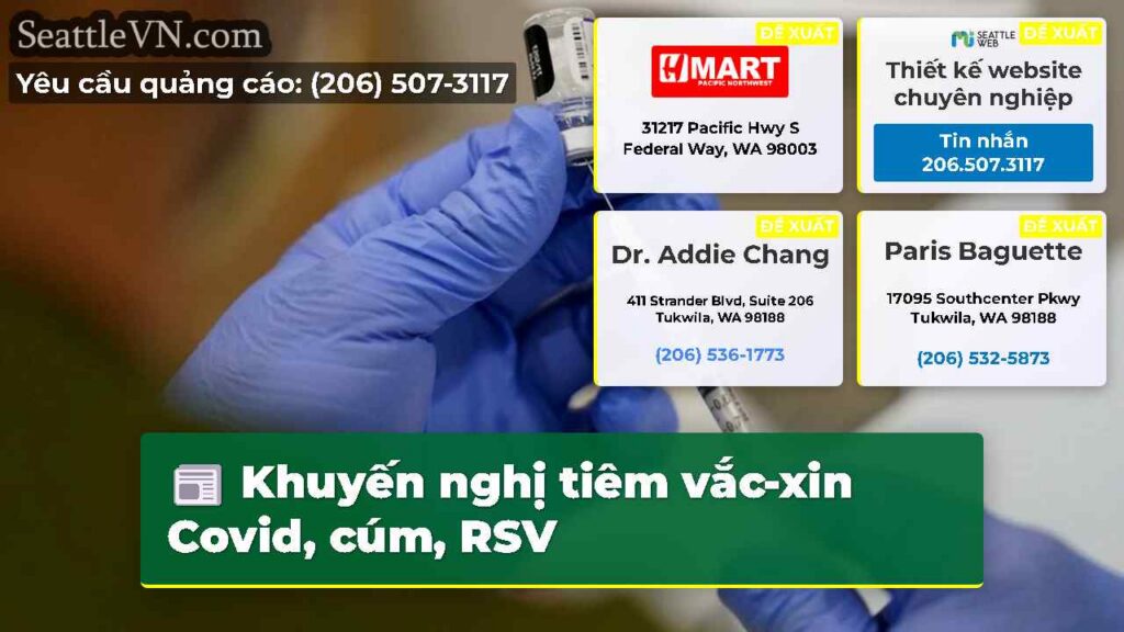 Khuyến nghị tiêm vắc-xin Covid, cúm, RSV