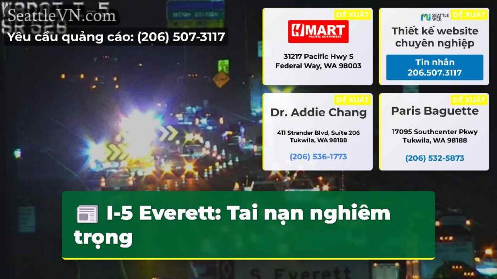 I-5 Everett: Tai nạn nghiêm trọng