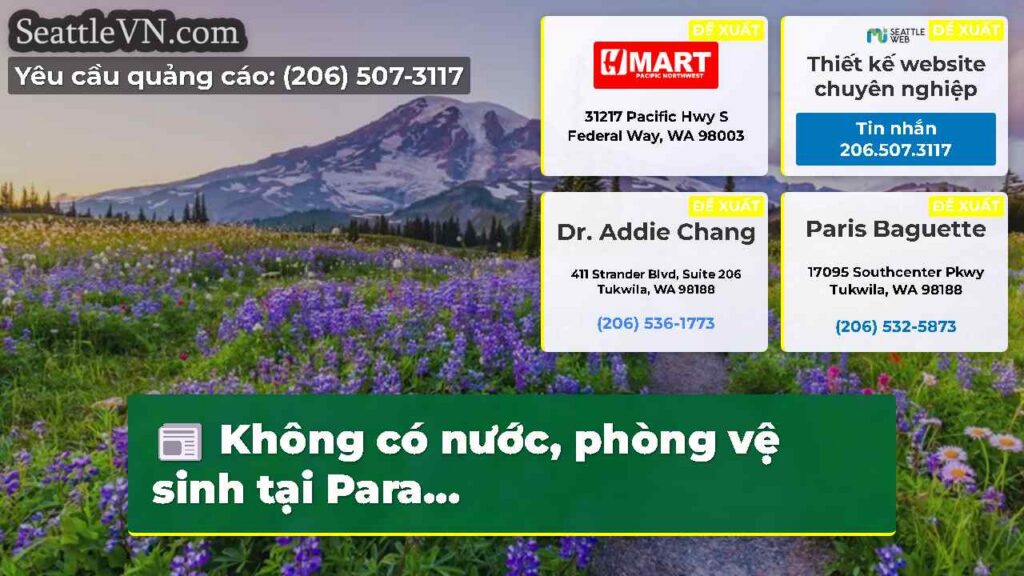 Không có nước, phòng vệ sinh tại Para...