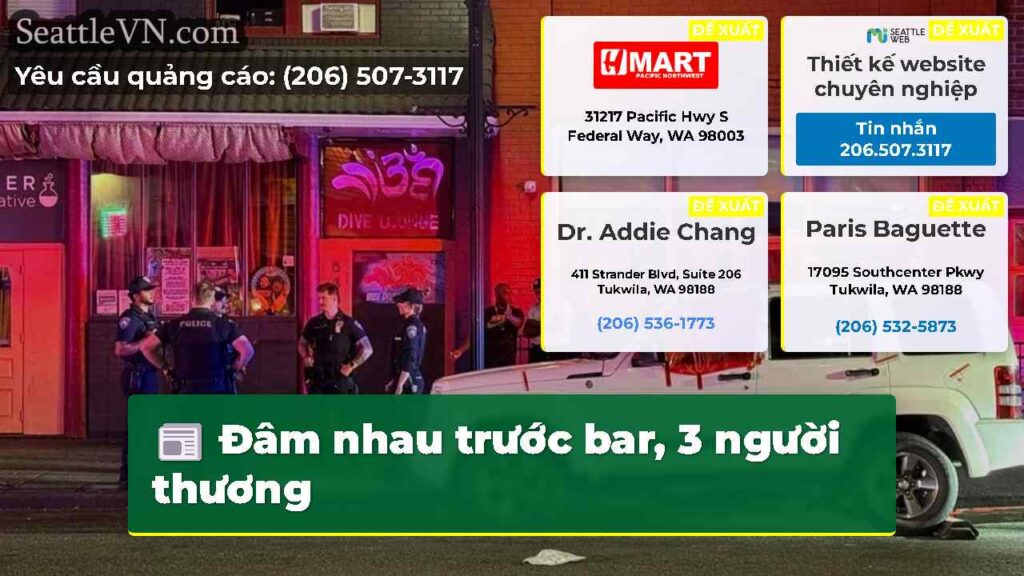 Đâm nhau trước bar, 3 người thương
