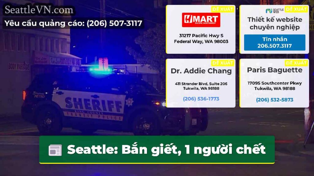 Seattle: Bắn giết, 1 người chết