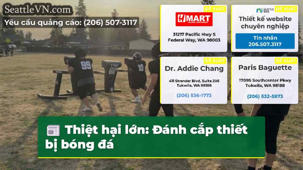 Thiệt hại lớn: Đánh cắp thiết bị bóng đá