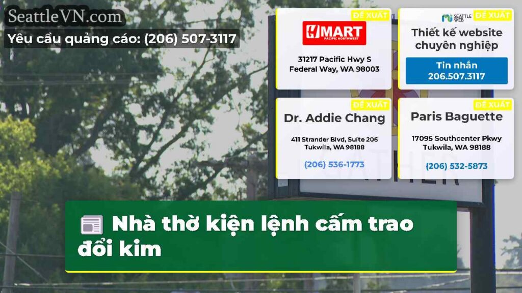 Nhà thờ kiện lệnh cấm trao đổi kim