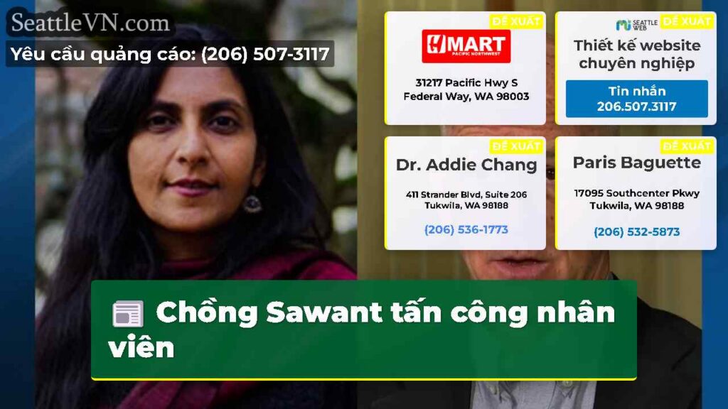 Chồng Sawant tấn công nhân viên