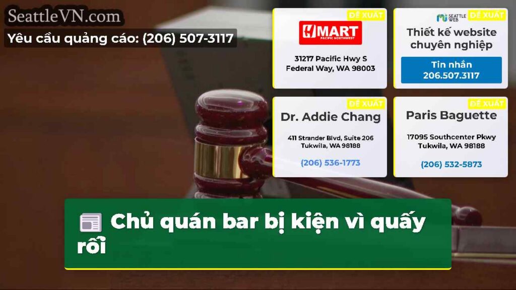 Chủ quán bar bị kiện vì quấy rối