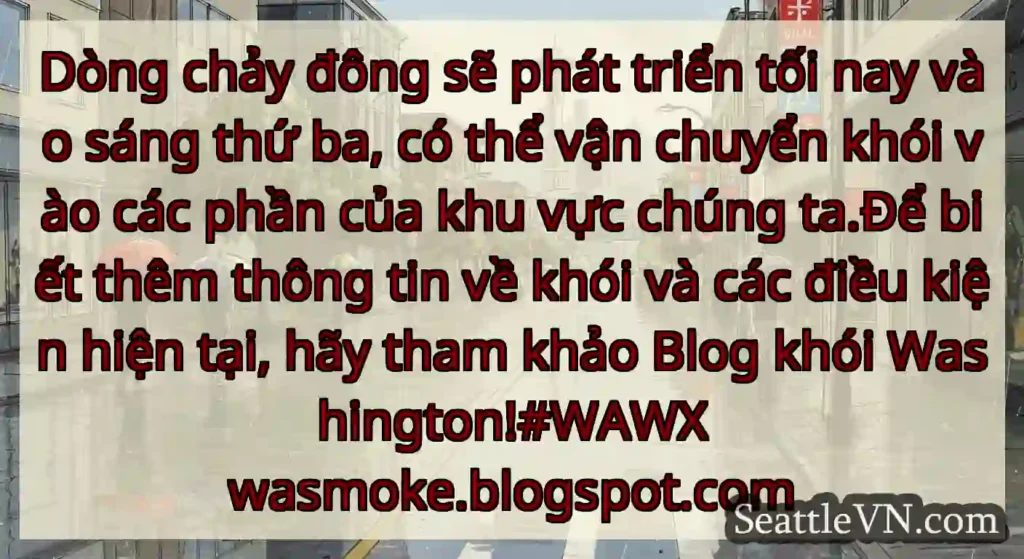 Dòng chảy đông sẽ phát triển tối nay vào sáng thứ