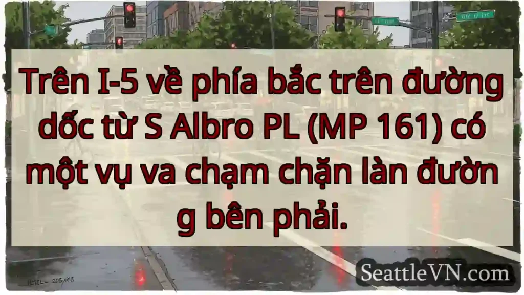 Trên I-5 về phía bắc trên đường dốc từ S Albro PL