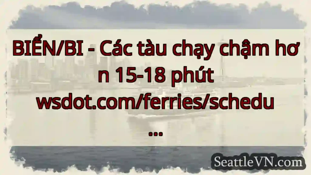 BIỂN/BI - Các tàu chạy chậm hơn 15-18 phút