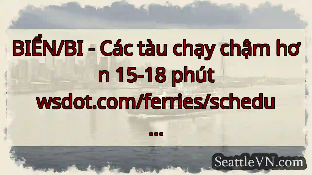BIỂN/BI - Các tàu chạy chậm hơn 15-18 phút