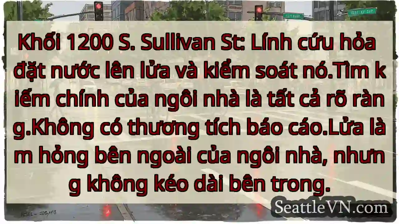 Khối 1200 S. Sullivan St: Lính cứu hỏa đặt nước
