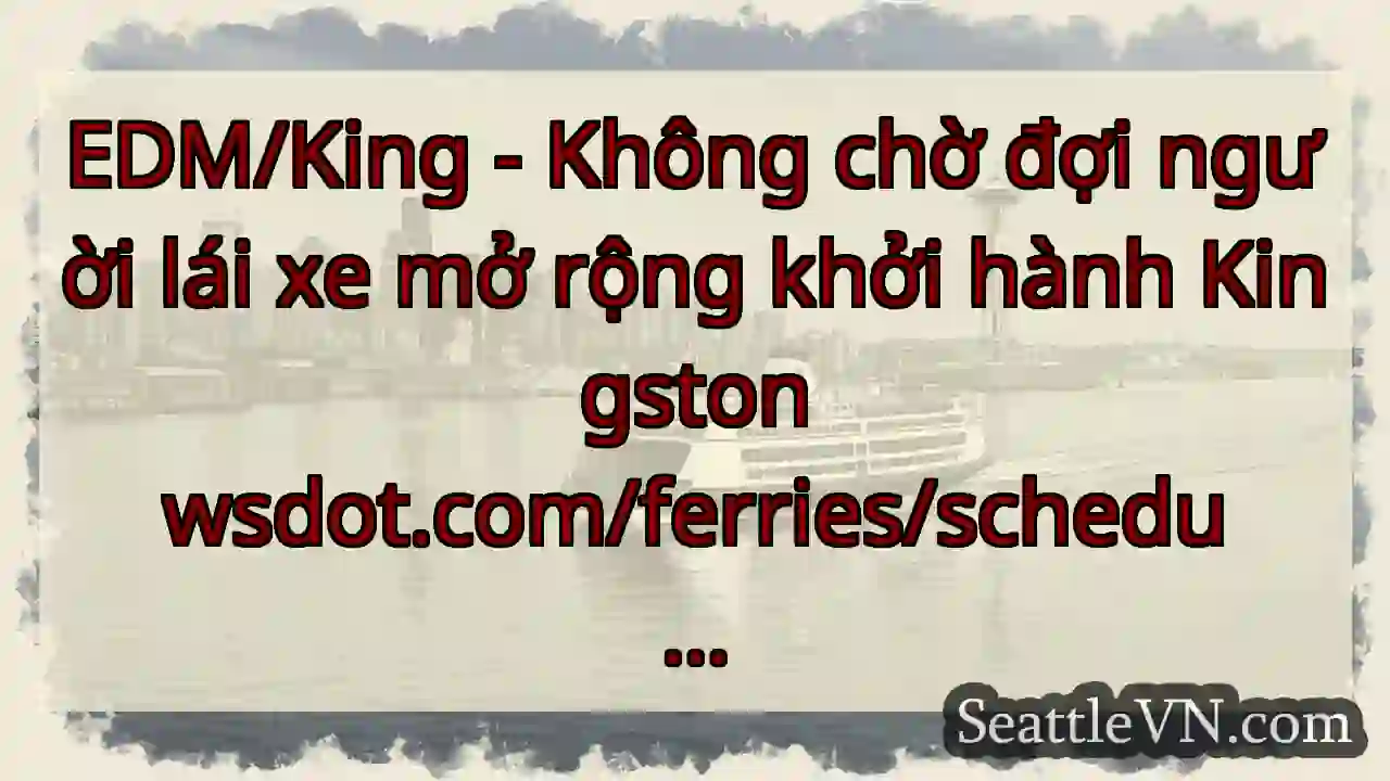 EDM/King - Không chờ đợi người lái xe mở rộng