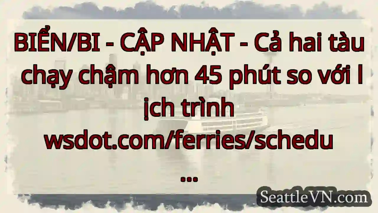 BIỂN/BI - CẬP NHẬT - Cả hai tàu chạy chậm hơn 45