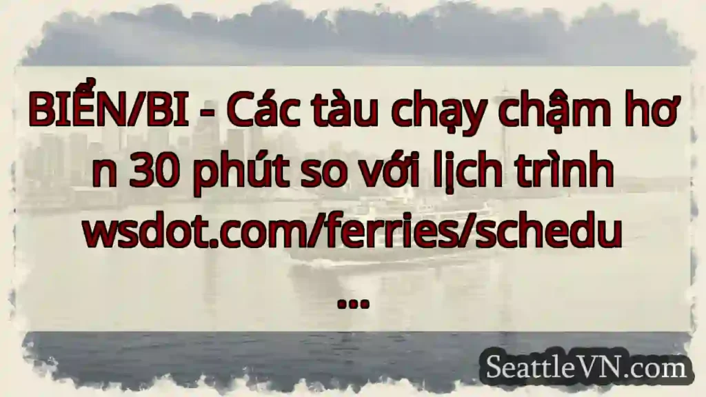 BIỂN/BI - Các tàu chạy chậm hơn 30 phút so với