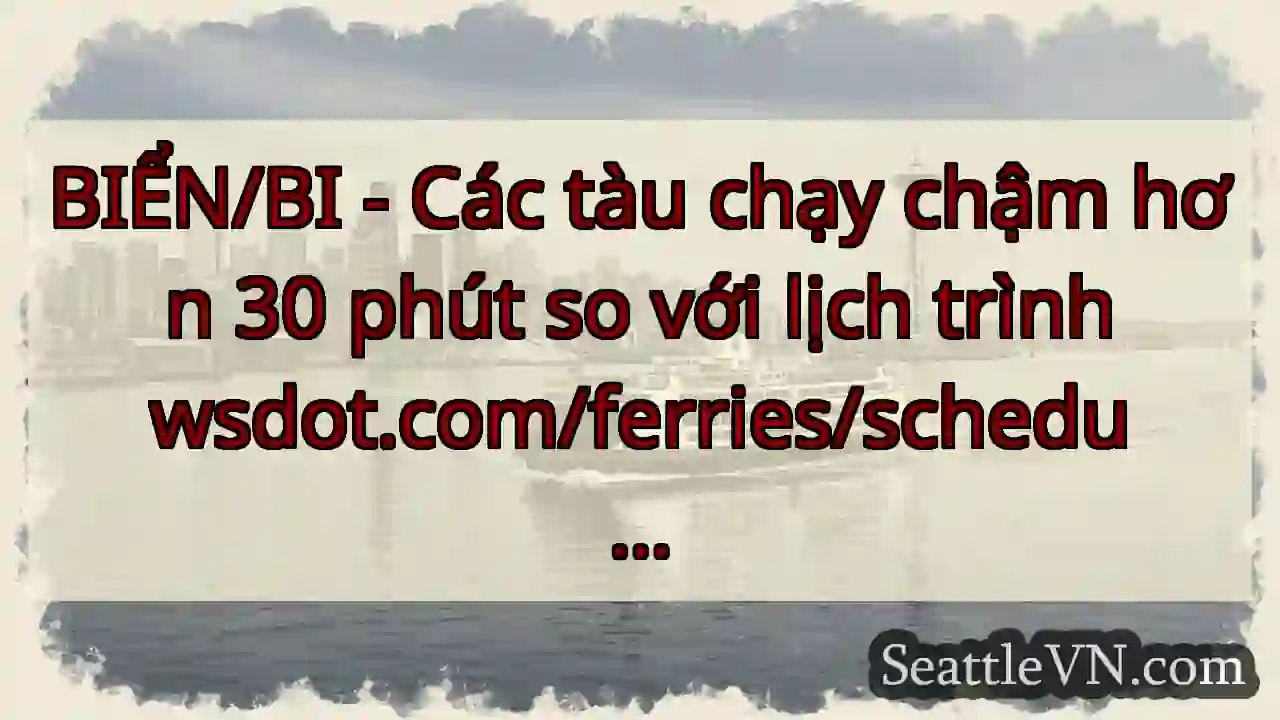 BIỂN/BI - Các tàu chạy chậm hơn 30 phút so với