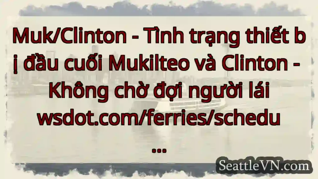 Muk/Clinton - Tình trạng thiết bị đầu cuối