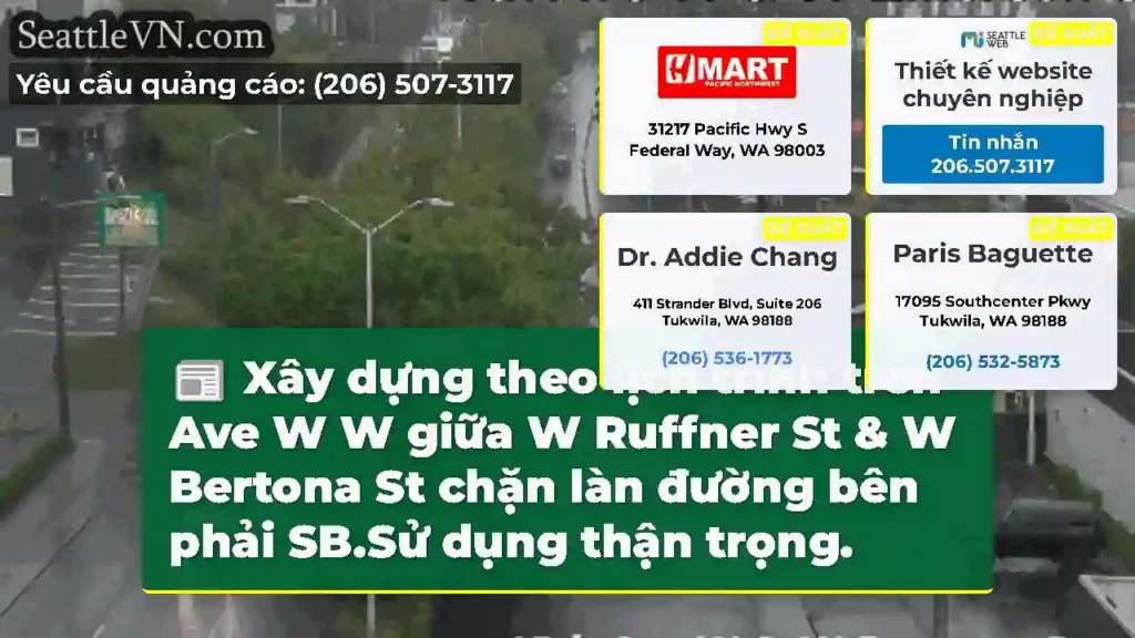 Xây dựng theo lịch trình trên Ave W W giữa W